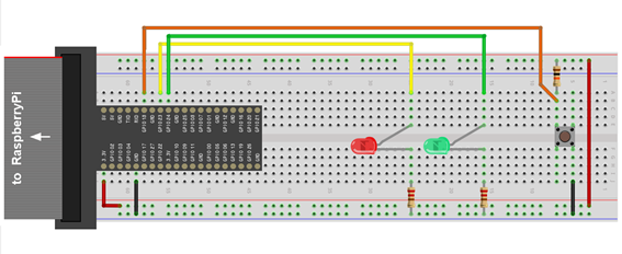 라즈베리파이 GPIO 포트 ( LED, 버튼 ) 제어 